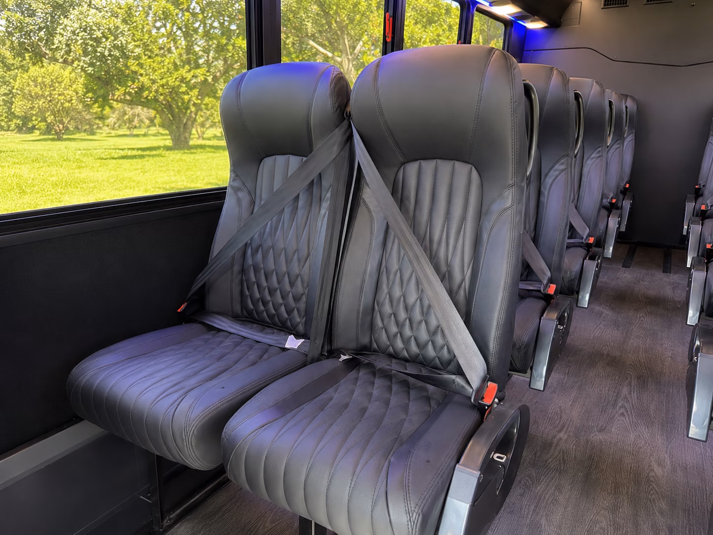 coral springs 18 passenger minibus inside