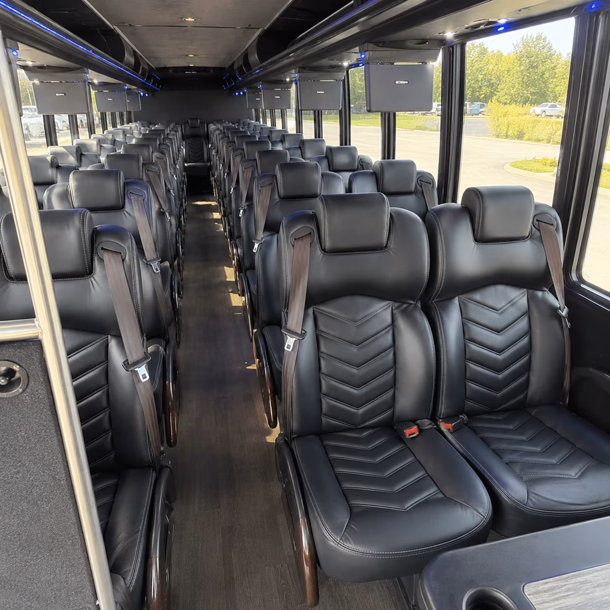 coral springs 25 passenger minibus interior