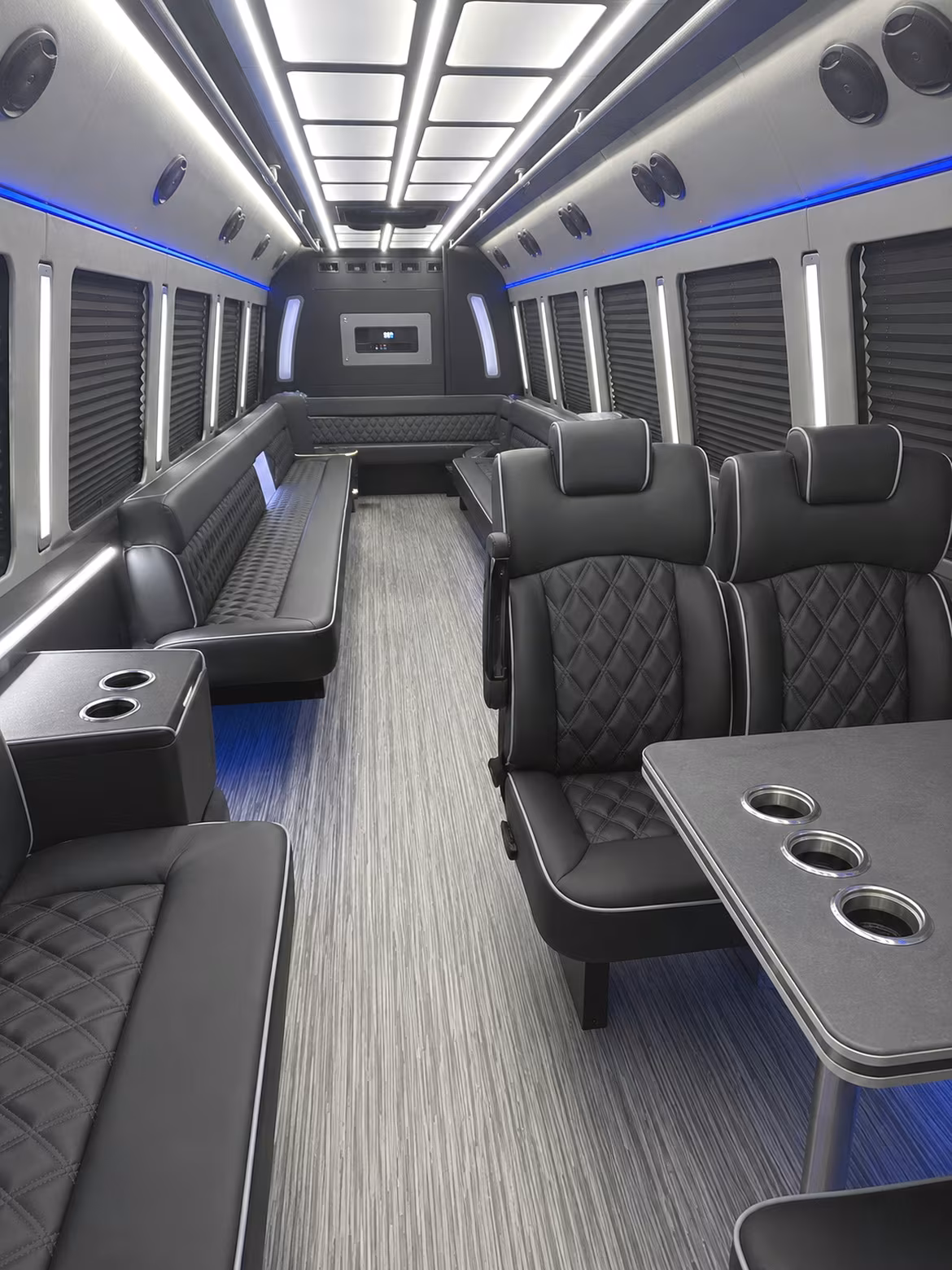 coral springs 25 passenger party bus inside