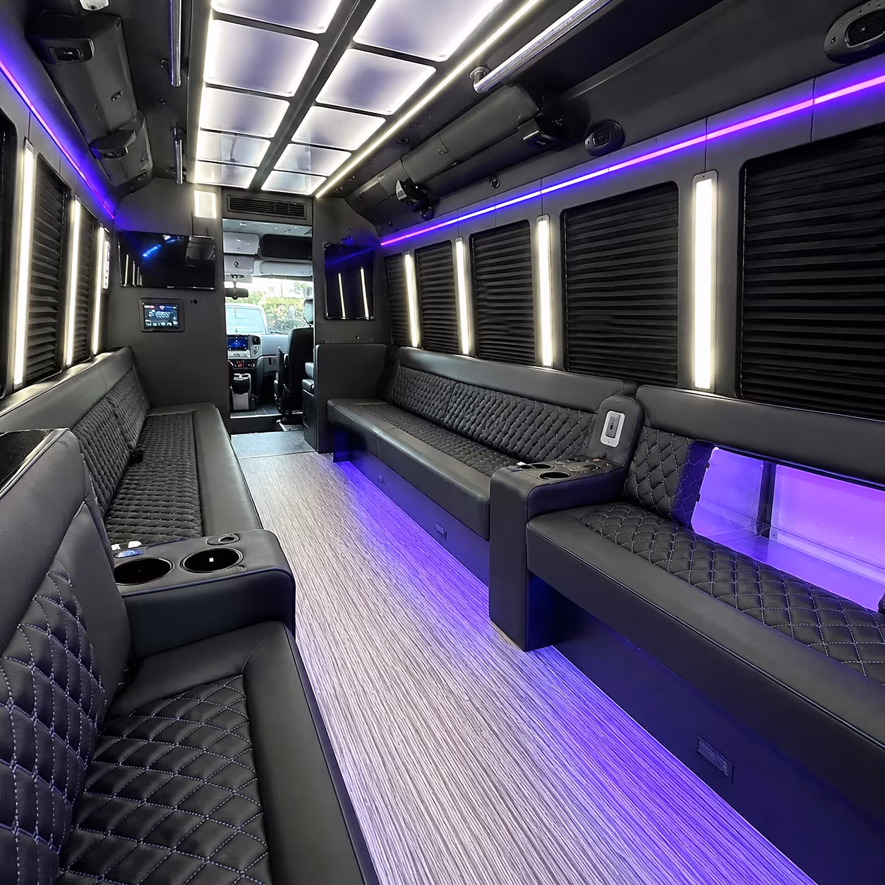 coral springs party bus interior